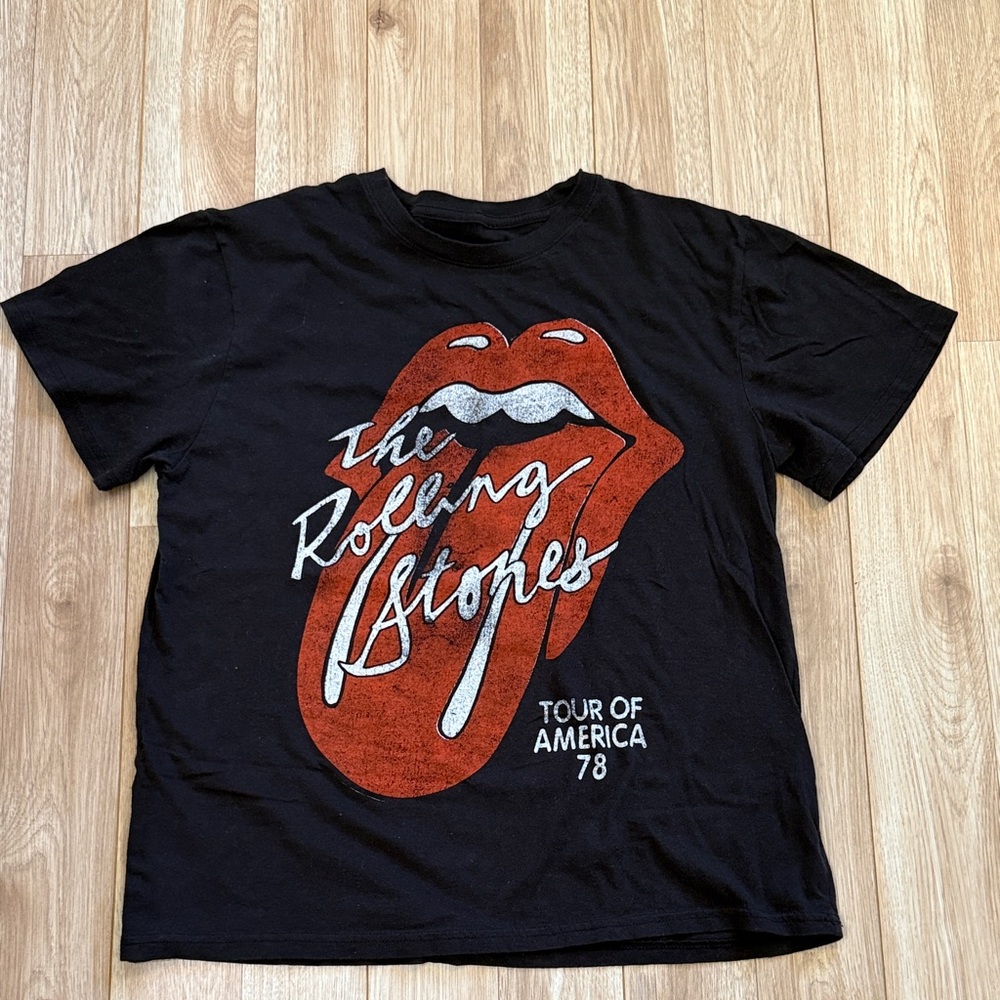 The Rolling Stones Black Cotton T-Shirt